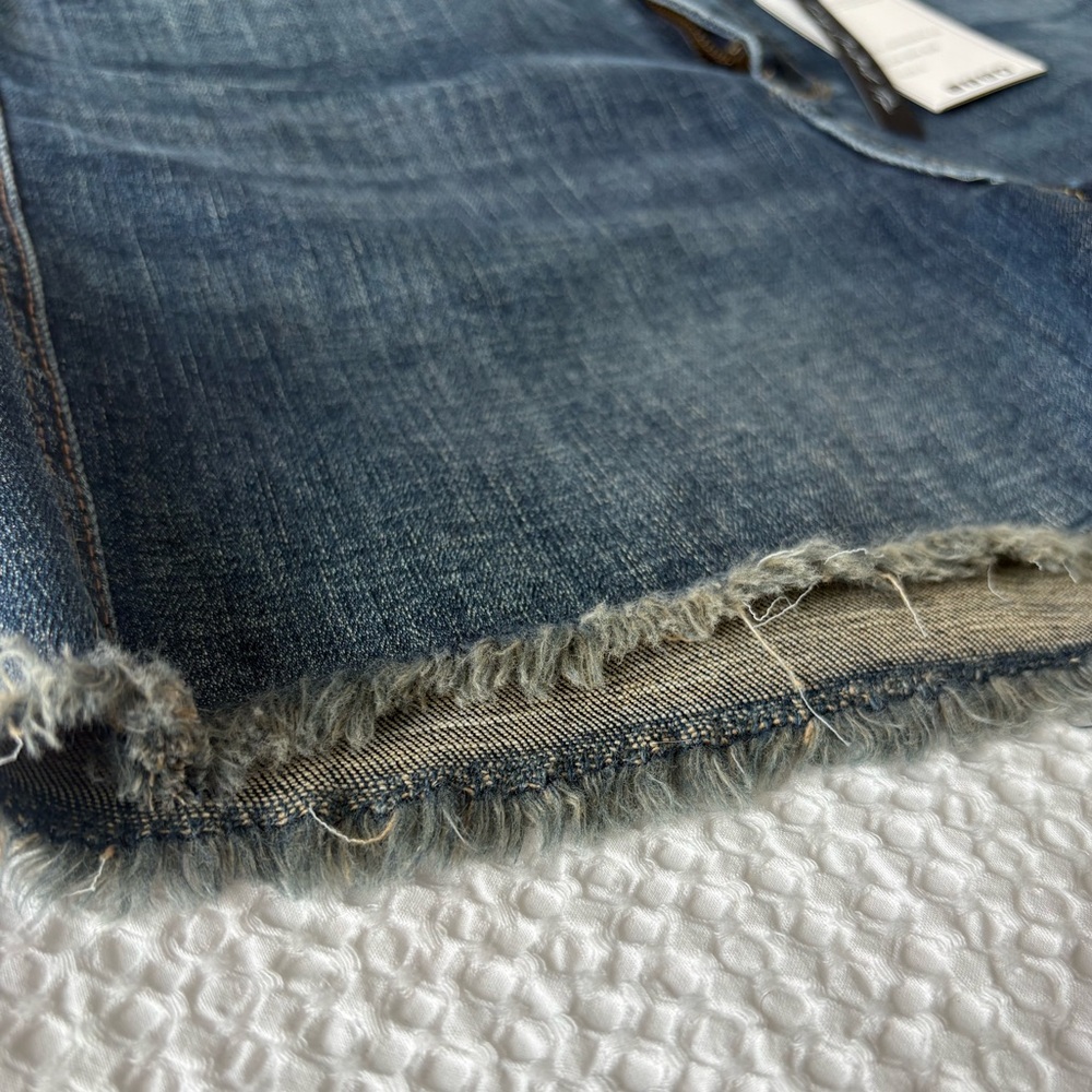 Judy Blue High Waist Tummy Control Cutoff Shorts Dark Wash Raw Hem NWT L - Picture 3 of 12